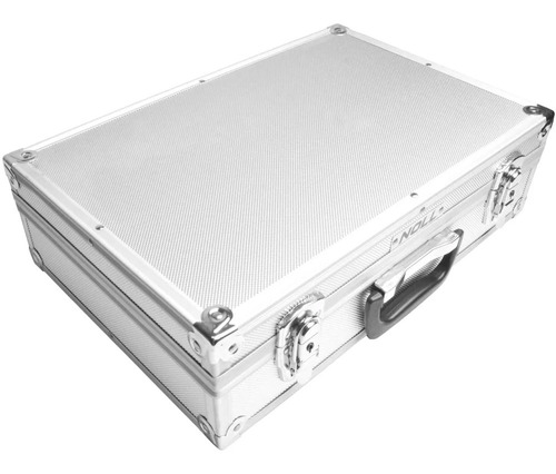 Maleta Aluminio Case Porte Média Reforçada 42x28x12cm Alça
