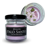 Vela De Palo Santo Cera De Soja 50g Con Cuarzo Y Pirita  