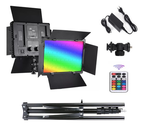 Painel Iluminador Pro Led U-800 Rgb Bicolor + Fonte + Tripé