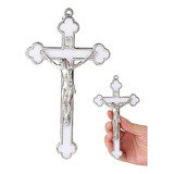 Crucifijo De Pared Vineten | Cruces Católicas Blancas | Deco