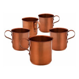 Caneca Moscow Mule 350 Ml - Kit Com 05 Peças