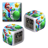 Reloj Despertador Iluminado Mario Bros - Varios Diseños 