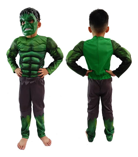 Commoditydisfraces De Hulk De Los Vengadores Para Niños, Traje Verde Con Máscara, Disfraz De Cuerpo Completo Para Fiesta, Halloween, Teatro