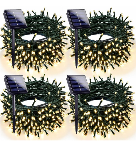 Exf Paquete De 4 Luces Solares De Navidad Para Exteriores, I