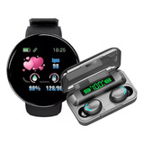 Combo Smartwatch Band Reloj Inteligente D18 + Auricular F9-5