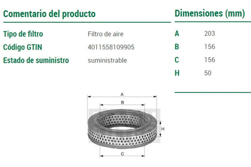 Filtro De Aire Mann Fiat 128 147 Brio Duna Spazio Fiorino Foto 3