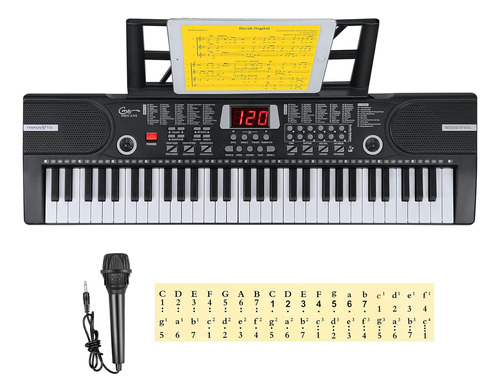Piano Keyboard Hricane Para Niños, 61 Teclas, Teclado Electr
