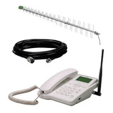 Telefone Fixo Gsm Chip Com Antena Rural 15dbi Ets3023 Oi Tim