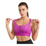 Sujetador Deportivo Con Cremallera Para Mujer, Ropa Interior