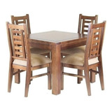 Comedor Rayenco 4 Sillas Canela Nogal / Muebles América