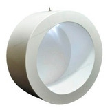 Nicho Redondo Duplo Branco Com Led 28x28x12 Mdf Madeira