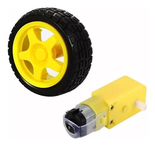 Roda Pneu Motor Dc 3 A 6v Com Redução Robótica Arduino Carro