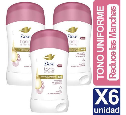 Desodorante Mujer Dove Variedades Aromas En Barra X6 Unid