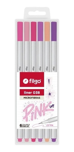 Microfibra Filgo Liner 038 1 Pack X6 Colores 