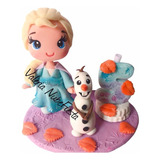 Cake Topper Elsa Frozenn 2 Olaf Anna Vela Pasta Francesa