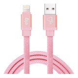 Cabo Lightning Tecido Canvas Cnv810pk Recarga 1m Rosa - ELG