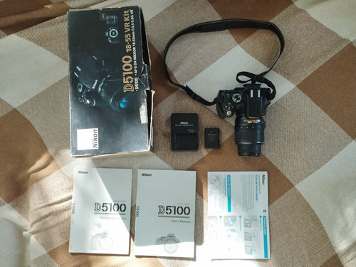 Câmera Nikon D5100 Lente 18-55mm Cx Completa 13800 Cliques
