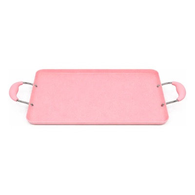 Sarten Comal Doble Antiadherente Mármol Dragon Chef 48x29cm Rosa | Envío gratis