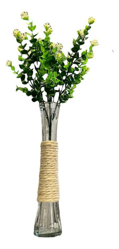 Floreros Decorativos De Vidrio Con Planta Artificial 10 Pcs