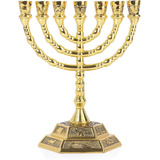 Menorah Brtagg De Las 12 Tribus De Israel, Dorado, De 20 Cm