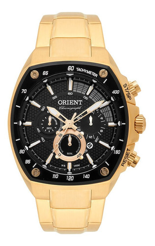 Relógio Orient Masculino Cronógrafo Dourado Mgssc021a P1kx