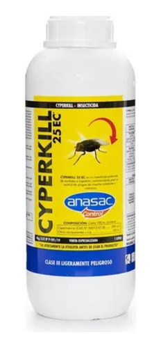Cyperkill 25ec Anasac 1lt Insecticida Mata Moscas Zancudos