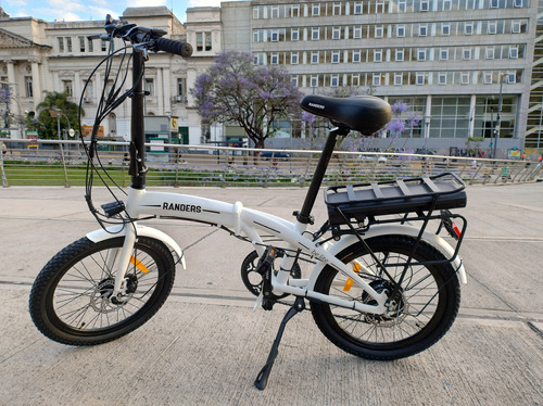 Bicicleta Electrica Plegable Randers R20 Shimano Blancanueva
