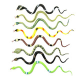 Juguete Animales Vibora Serpiente Goma Set X8 Reptiles Cobra