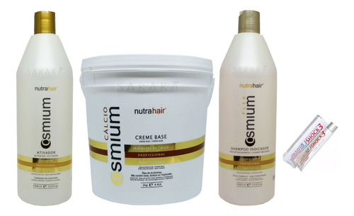 Relaxamento Osmium Guanidina Nutrahair Kit 3 Itens + Brinde