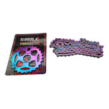 Cadena Bmx Tornasol / Estrella Plato Tornasol 25 Dientes