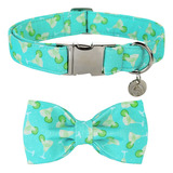 Dogwong Collar De Perro Con Corbatin, Collar De Verano Azul