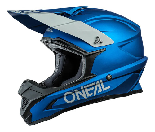 Casco De Motocross Enduro Oneal 1 Series Solid Azul