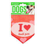 Bandana Love P/ Perro Dogs Cancat Acessorio Mascotas Color Roja