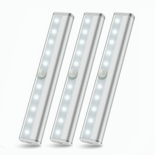 Armario De Luz Con Sensor De Movimiento-10 Focos Led 3pcs