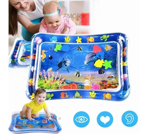 Alfombra De Agua Inflable Sensorial Para Bebe Cojin