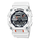 Reloj Casio G-shock Ga-900as-7adr Hombre Color De La Correa Blanco Color Del Bisel Blanco Color Del Fondo Plateado