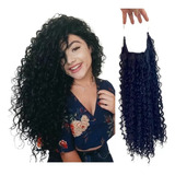 Aplique Cabelo Bio Humano Fio Invisível Cacheado 60cm 150gr