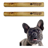 Kit 02 Mordedor Cães Woodnpets Madeira Para Roer Natural M