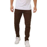 Calça Jeans Brim Sarja Masculina Slim C/ Lycra Coloridas