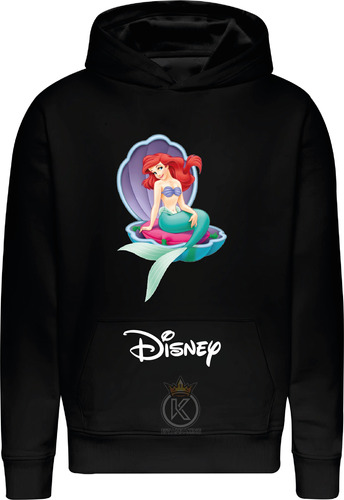 Poleron Ariel - La Sirenita - Dibujos Animados - Disney - Serie Infantil - Mar - Mujer Guerrera - Estampaking