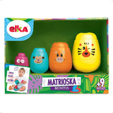 Brinquedo Para Montar Encaixar Matrioska Bichitos Elka