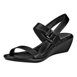 Sandalia Plataforma Mujer Pravia Negro 021-306