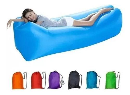 Sillón Puff Colchon Inflable Playa Pileta Camping + Bolso Ct