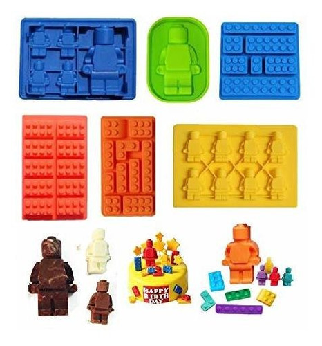  Ing Brick Candy Robot Mold Juego De Moldes De Chocolat...