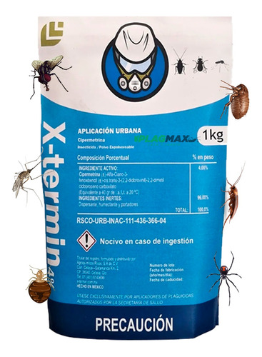 Insecticida En Polvo 1 Kg Chinches Cucarachas Hormigas