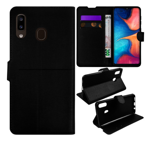 Capinha Capa Carteira Flip Para Galaxy A20 A205 A30 A305 6.4