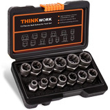 Juego Extractor De Tornillos Y Tuerca Thinkwork 14 Piezas