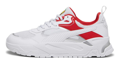 Tenis Casual Puma Ferrari Trinity Blanco Y Rojo Para Hombre