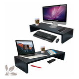 Base Para Monitor Mesa Organizadora Madeira Mdf Home Office