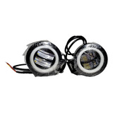 Par Faros Redondo Led 20w Lupa 7d Ojo De Ángel Azul Y Ambar